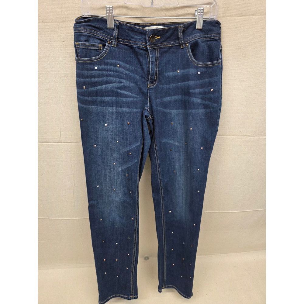 C. Est. 1946 Denim Womens Studded Skinny Jeans Dark Wash Stretch‎ Modern Size 10